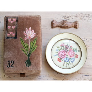 Boîte à bijoux velours - Fleur