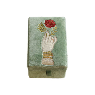 Velvet jewelry box - Hand