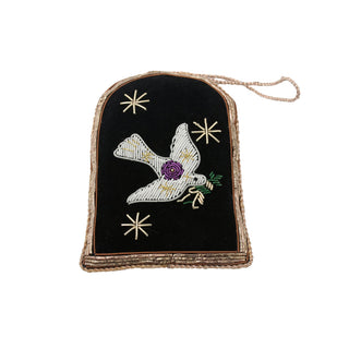 Suspension brodée - Cadre Colombe