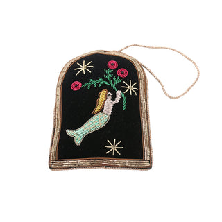Suspension brodée - Cadre Sirène