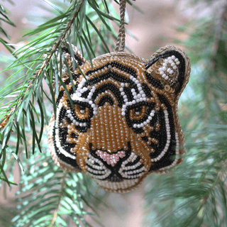 Suspension brodée - Tigre